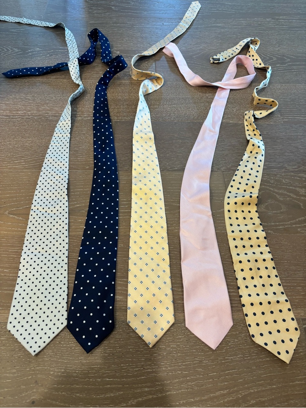 Five men’s designer ties